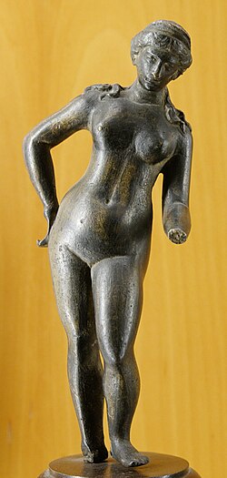 A 2nd- or 3rd-century bronze figurine of Venus, in the collection of the Museum of Fine Arts of Lyon[6]