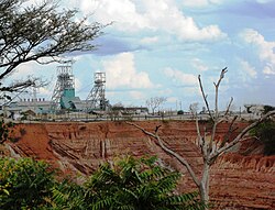The major Nkana open copper mine, Kitwe