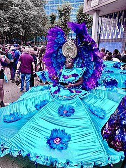 A scene of the annual Notting Hill Carnival, 2014