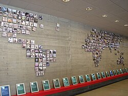 A world map showing all the truth and reconciliation commissions in Museum of Memory and Human Rights, Santiago, Chile