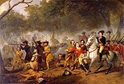 A portrait of George Washington during the French and Indian War