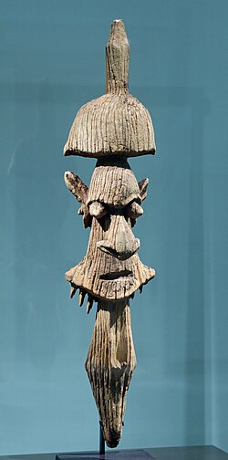 Fragment of a flèche faîtière of a La Grande Case made of houp wood, 18th century