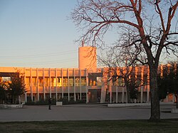 The Emma S. Barrientos Mexican American Cultural Center, located on Lady Bird Lake at 600 River Street