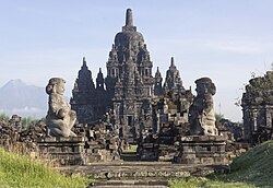 The construction of Manjusrigrha temple was mentioned in Manjusrigrha inscription, under the auspices of King Panangkaran and completed during Dharanindra reign.