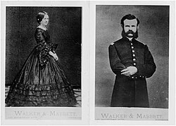 John Wesley Powell and his wife, Emma, in Detroit in 1863.