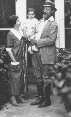 Calvino with his parents, 1925