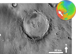 Martian crater Perrotin