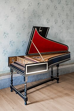 Modern harpsichord (Alberto Colzani, 2021). Like most modern harpsichords, it is built on historical principles, and indeed is directly modeled on an 18th century instrument by Christian Zelle.