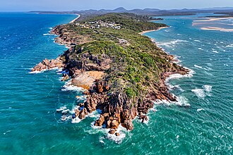 The peninsula of Seventeen Seventy, Queensland, where Captain Cook landed in 1770