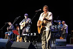 Rainhard Fendrich, Georg Danzer, and Wolfgang Ambros (L-R) performing in the Stadthalle in 2007