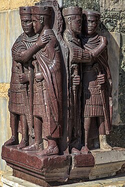 A late Roman sculpture depicting the four Tetrarchs, now in Venice, Italy[21]