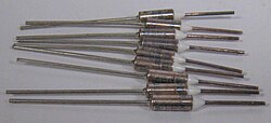An assortment of thermal fuses