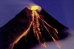 Mayon erupting on December 29, 2009