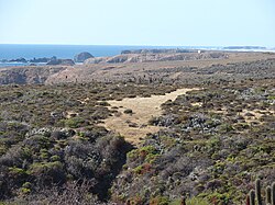 Marine terraces south of Choapa River in Chile. These terraces have been studied among others by Roland Paskoff.