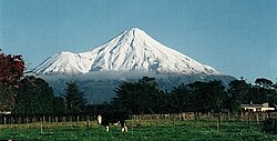 View of Mount Taranaki from Stratford