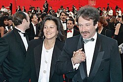 Williams with Marsha Garces at the 61st Academy Awards in 1989