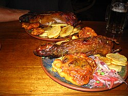 Roast guinea pig (cuy)