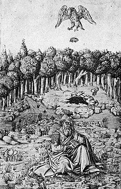 The death of Aeschylus illustrated in the 15th century Florentine Picture Chronicle by Maso Finiguerra[25]