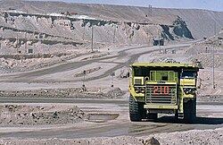 Chuquicamata is the largest open pit mine in the world, near the city of Calama in Chile.