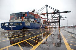 A container ship at the Port of Jacksonville