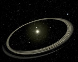 An artist's concept of a planetary system