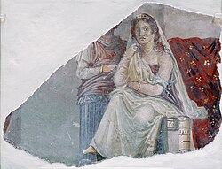 Phaedra with an attendant, probably her nurse, a fresco from Pompeii, c. 60 – c. 20 BC