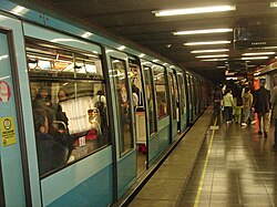 The NS 93 rubber-tyred stock, based on the MP 89 from the Paris Metro