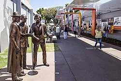 Bee Gees Way in Redcliffe with 2015 statue