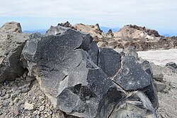Dacitic volcanic rock on Lassen Peak's summit