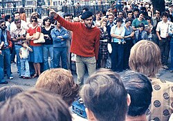 Orator at London's Speakers' Corner, 1974