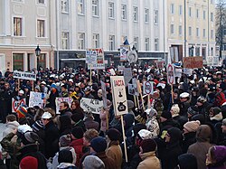 Anti-ACTA demonstration in Tartu, Estonia. 11 February 2012