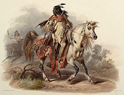 Blackfoot warriorBodmer (1840–1843)