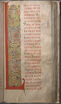 Opening of the Gospel of Matthew
