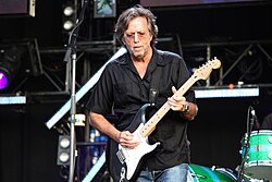 Sheeran appeared on stage with one of his idols Eric Clapton (pictured) at the Nippon Budokan Arena in Tokyo, Japan on 13 April 2016 performing Clapton's "I Will Be There"