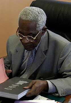 Aimé Césaire poet, playwright and author of Cahier d'un retour au pays natal. He is one of the founders of Négritude.