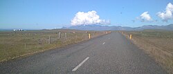 Cloud formation above Snæfellsjökull (Iceland), formed above the mountain by orographic lift