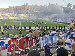 Universidad Católica fans celebrating their third title in 2021