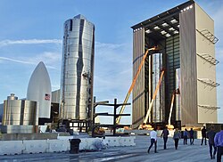The Starship assembly building at SpaceX Starbase