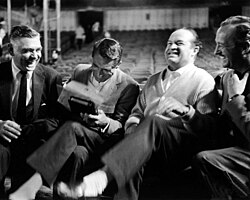 Gable, Cary Grant, Bob Hope and David Niven laughing in the 1950s