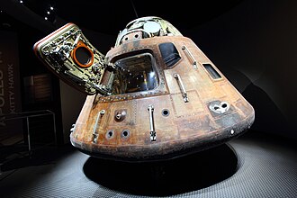 The command module Kitty Hawk at the Kennedy Space Center in Florida
