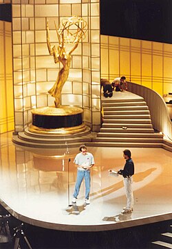 Comedian Garry Shandling during the rehearsal of the 45th Primetime Emmy Awards, in September 1993