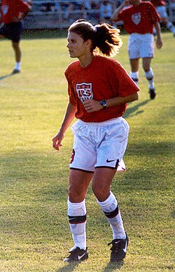 Hamm warming up before a match in 1998