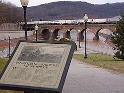 The Stone Bridge stands today as it did in the 1800s