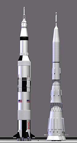 The U.S. Saturn V and the Soviet N1