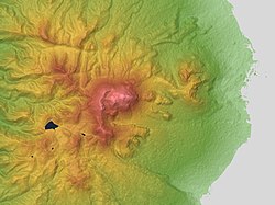 Relief map of Mount Unzen