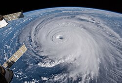 Hurricane Florence viewed from the International Space Station