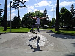 Skateboarder in Marion Square Park
