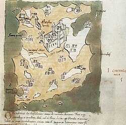 A 1420 map of the island.
