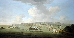 The Siege of Louisbourg, a 1745 illustration by Peter Monamy