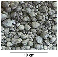 Clinker nodules produced by sintering at 1450 °C